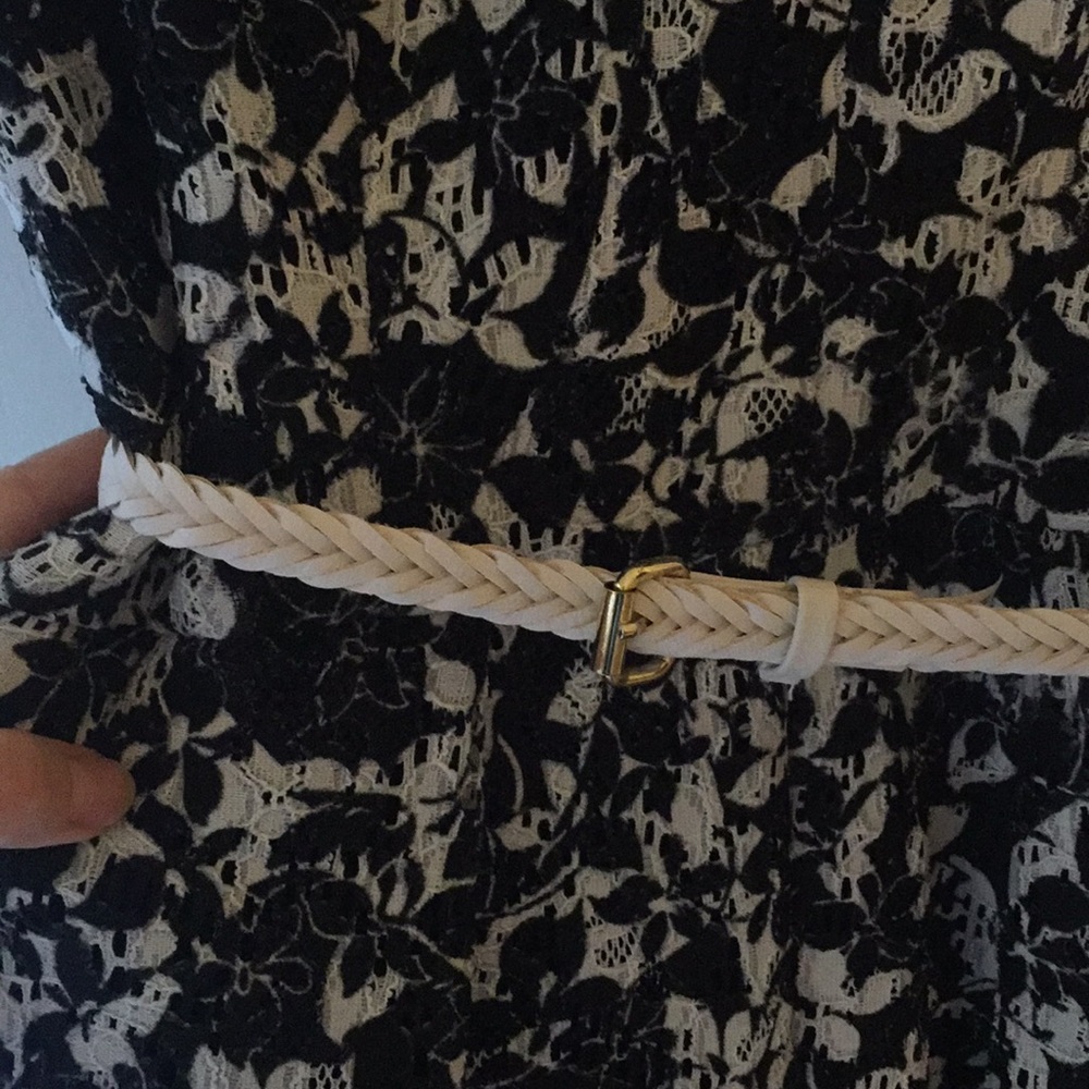 Carmen Marc Valvo eyelit black and white dress - Picture 3 of 4